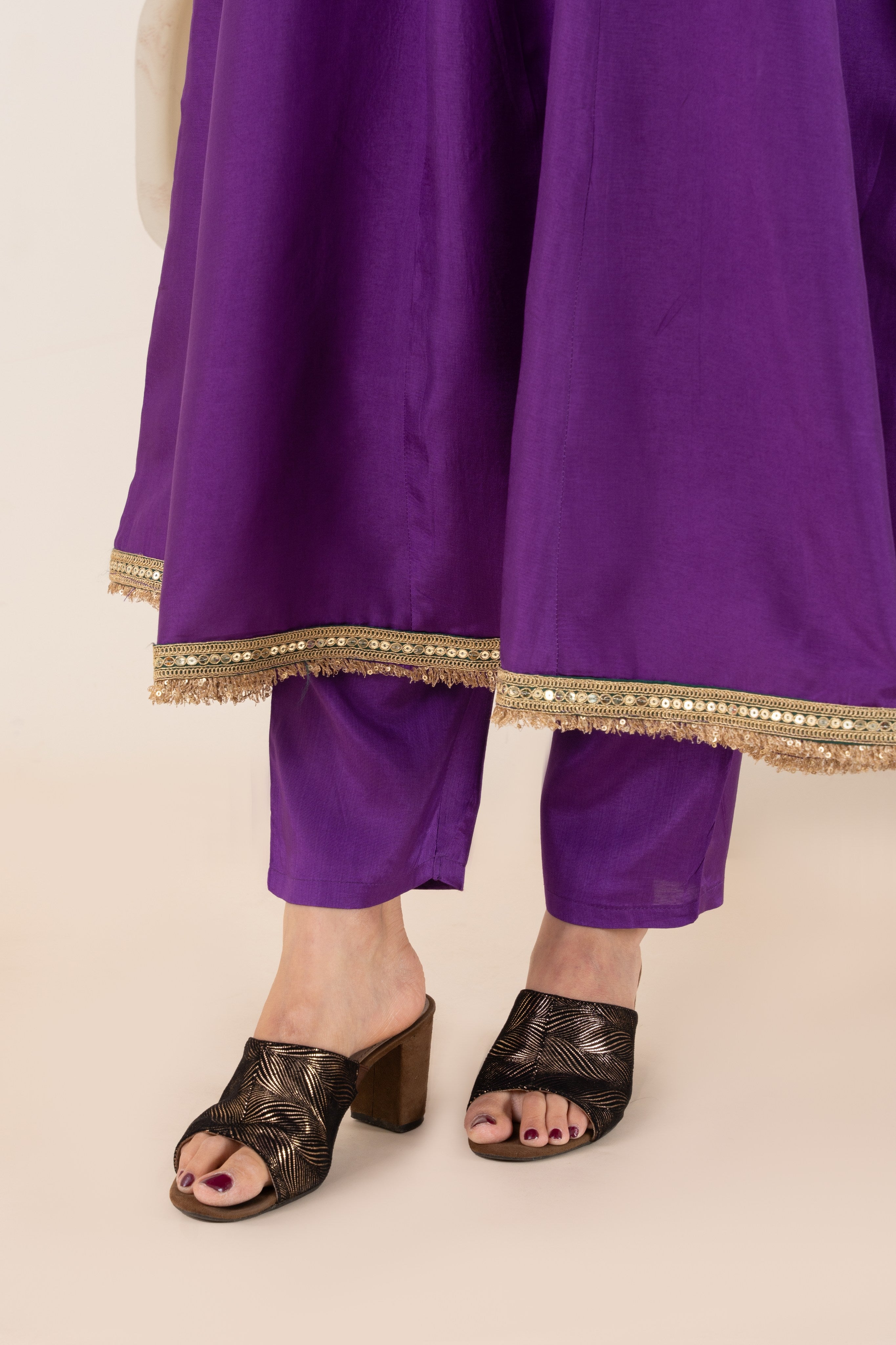 VARAMYA Purple Anarkali Set