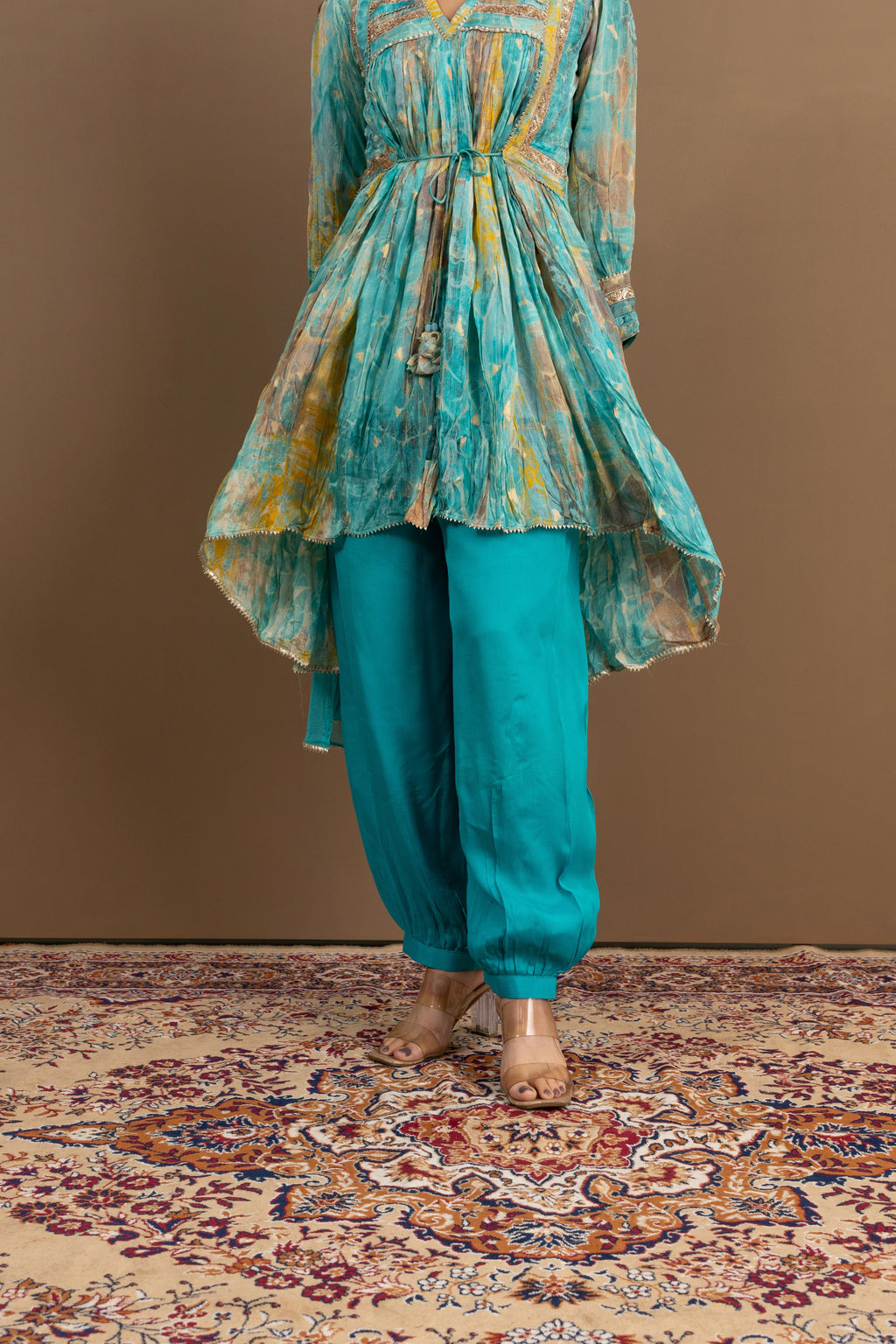 Varamya Afghani Pattern Suit Set