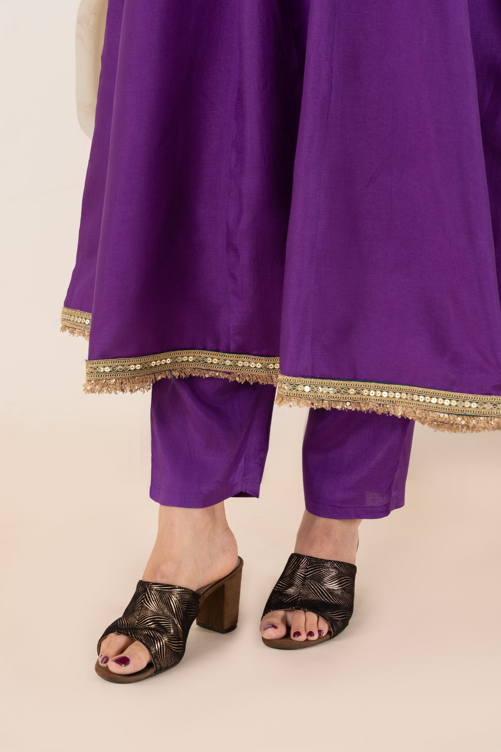 VARAMYA Purple Anarkali Set